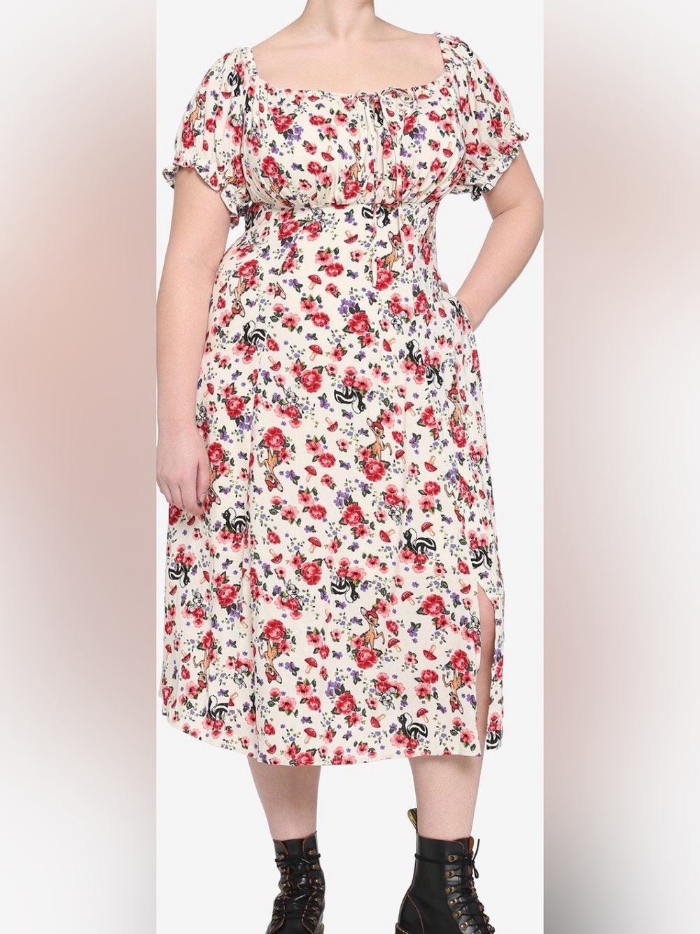 Her Universe Disney Bambi puff sleeve midi dress size 3X(missing back tie strap